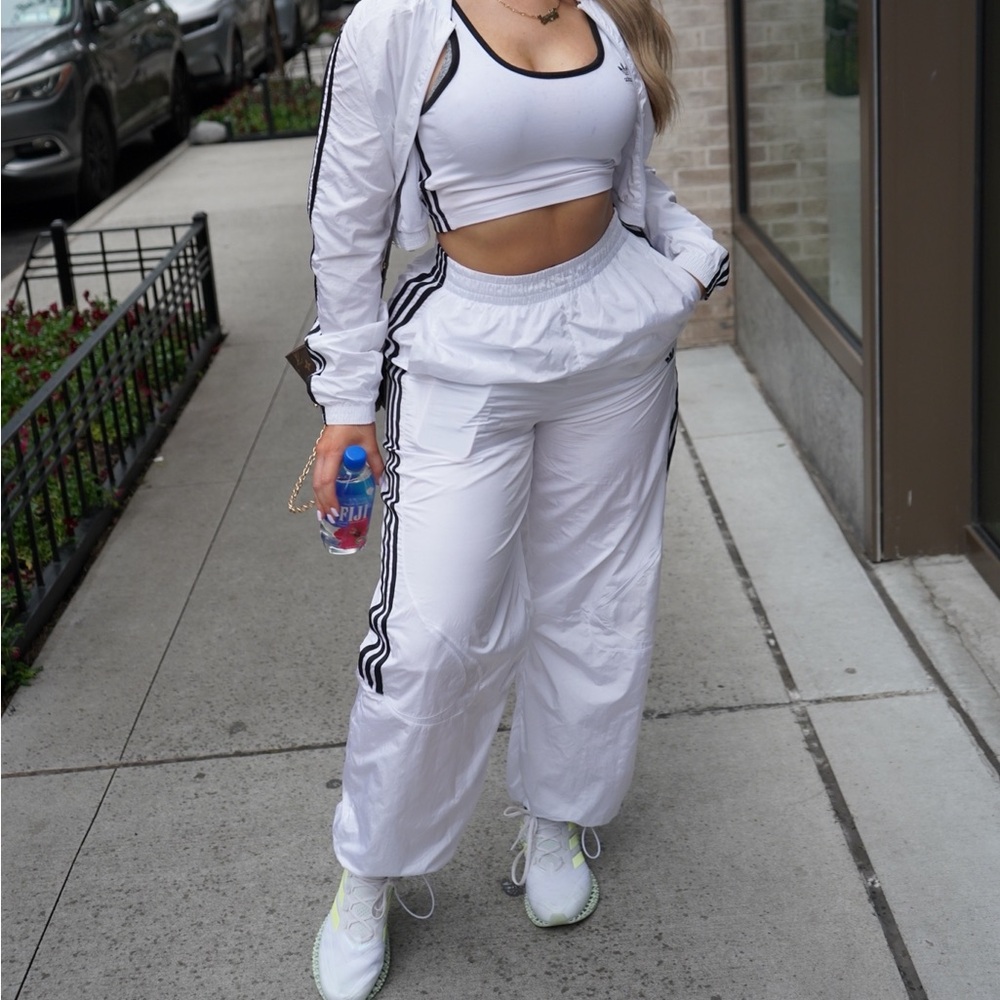 Adidas two piece track suit jacket and pants